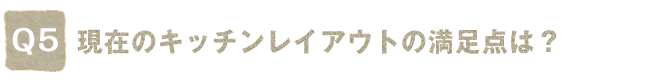 Q5.���݂̃L�b�`�����C�A�E�g�̖����_�́H