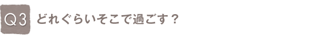 Q3 �ǂꂮ�炢�����ŉ߂����H