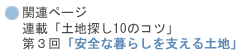 �@�֘A�y�[�W �@�A�ځu�y�n�T��10�̃R�c�v �@��R��u���S�ȕ�炵���x����y�n�v