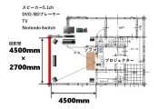 第38回　シアタールーム「塗り壁スクリーン」計画