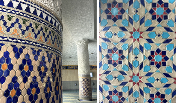 写真⑧：マスジッド・ネガラの豪華なモザイクタイル