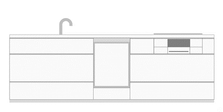 ドアパネル型: キッチンメーカーからキッチンと同じ色のパネルを取り寄せて取り付けられることもあります。