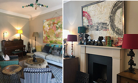 写真③：無造作に置かれているような、インテリアピースも計算されている。