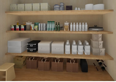 備蓄品もたっぷり入る収納が理想的という複数のご意見。