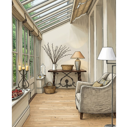 マンションなどにもコンサバトリー表記が増えた。