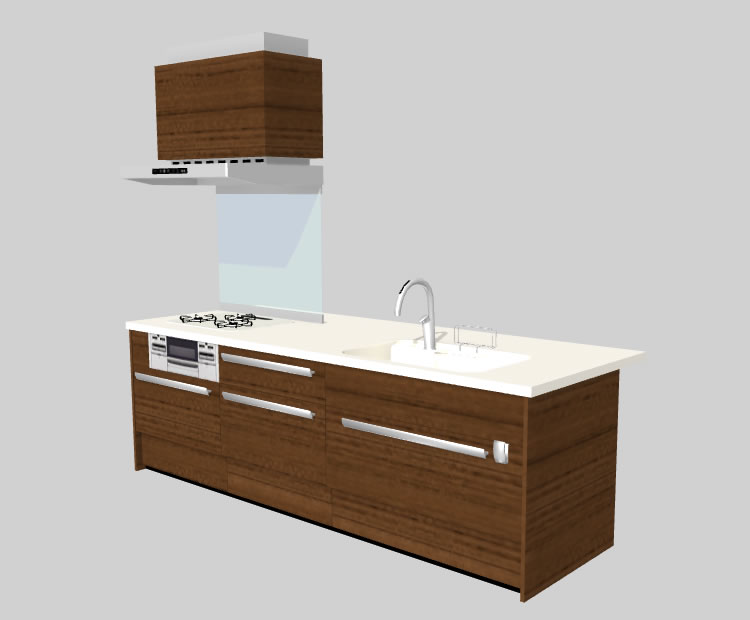 Ⅰ列型をＬＤＫ内の好きな場所に。通路幅も自由自在。